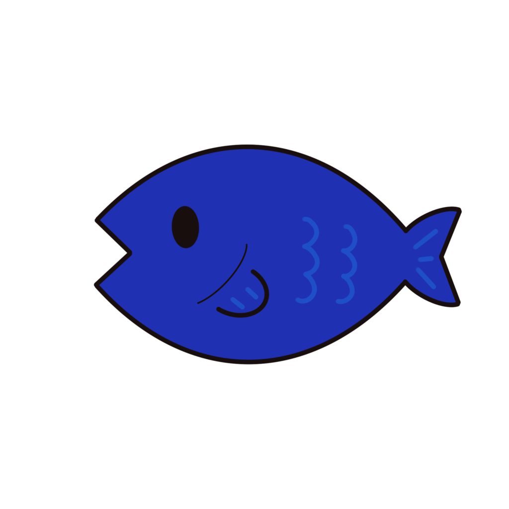 青い魚（さかな・サカナ）のイラスト素材