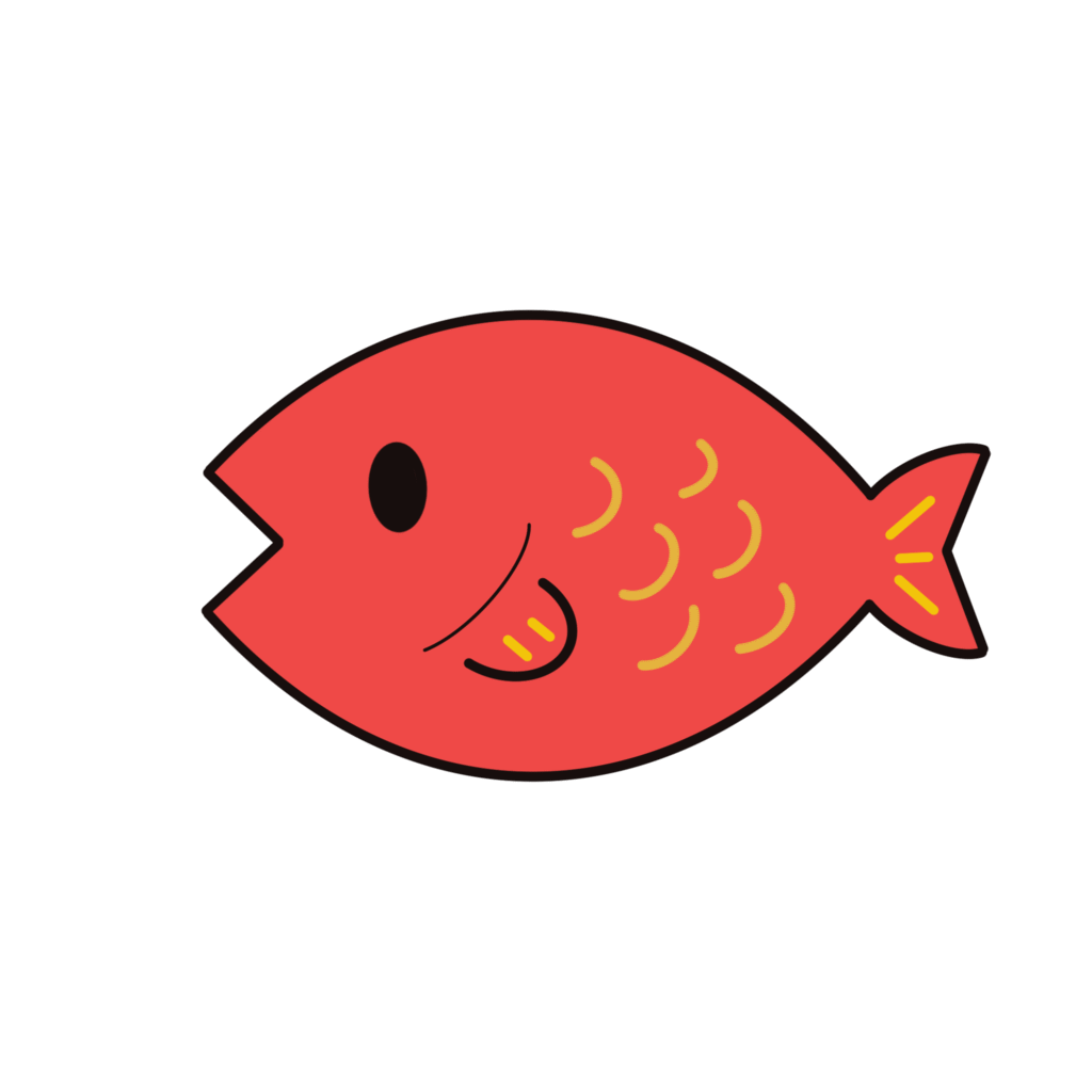 赤い魚（さかな・サカナ）のイラスト素材