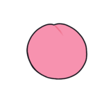 もも（モモ・桃）のイラスト素材