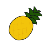 パイナップル（パイン）のイラスト素材