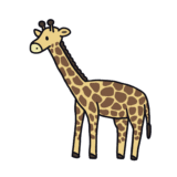 キリン（きりん）のイラスト素材