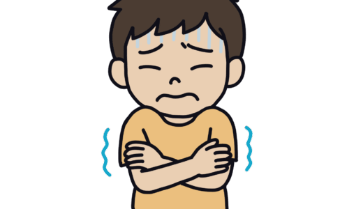 『男の子』のフリーイラスト　【体調】寒い
