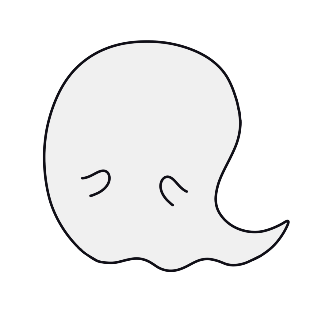 おばけのイラスト素材（顔なし）