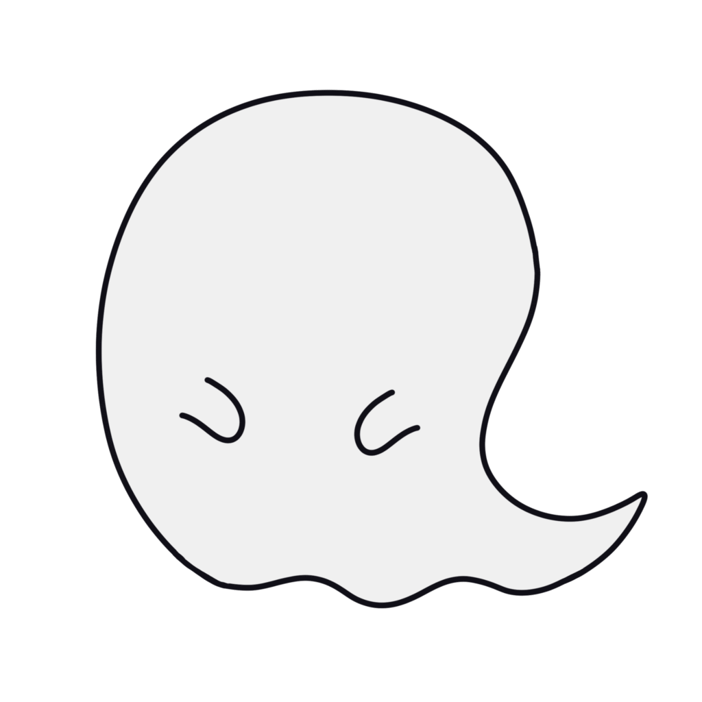 おばけのイラスト素材（顔なし）