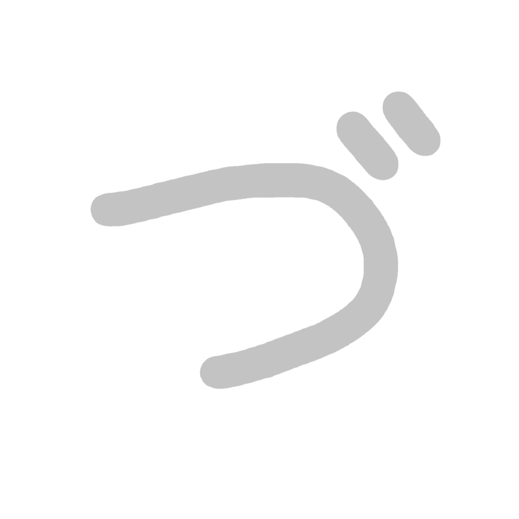 ひらがな『づ』のなぞり書き（グレー）