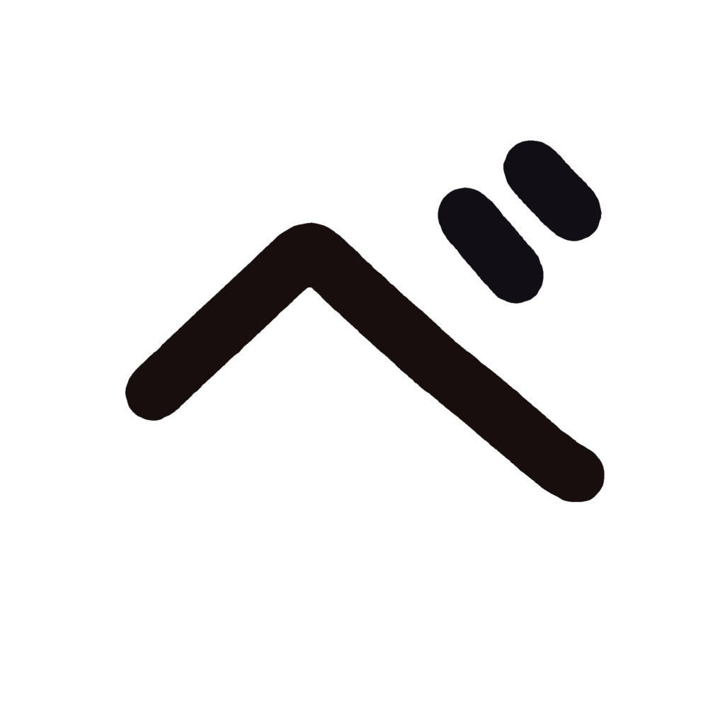 ひらがな『べ』のなぞり書き（黒）