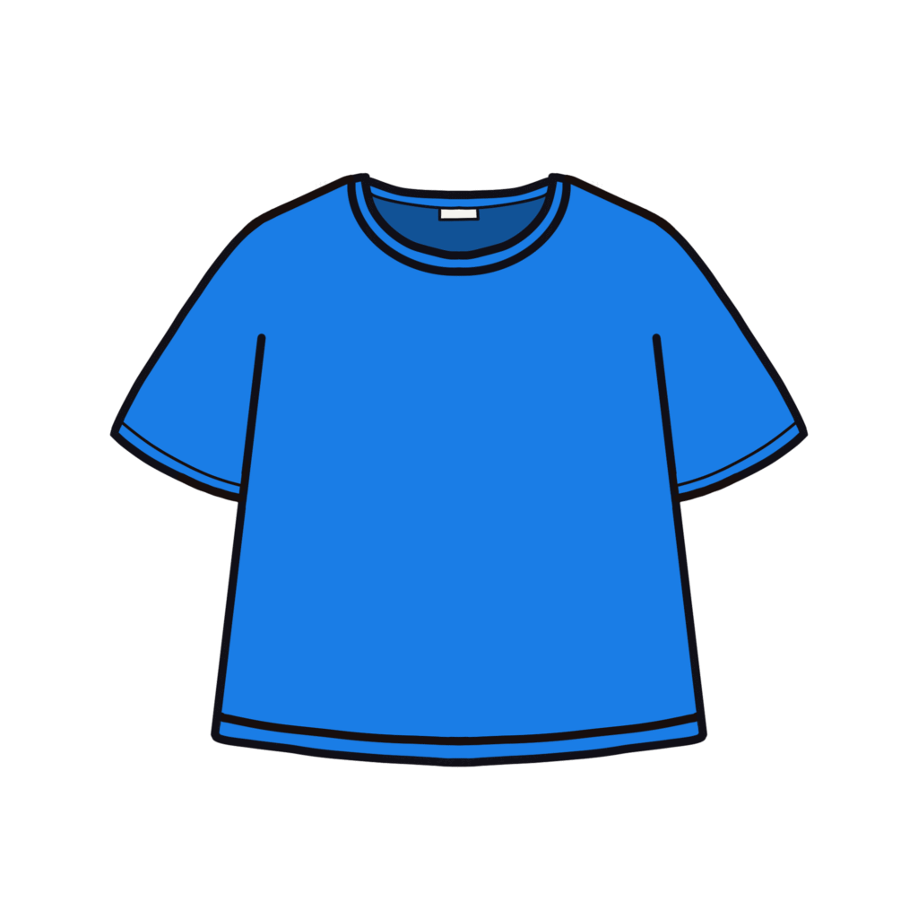 水色の半袖Tシャツのイラスト素材