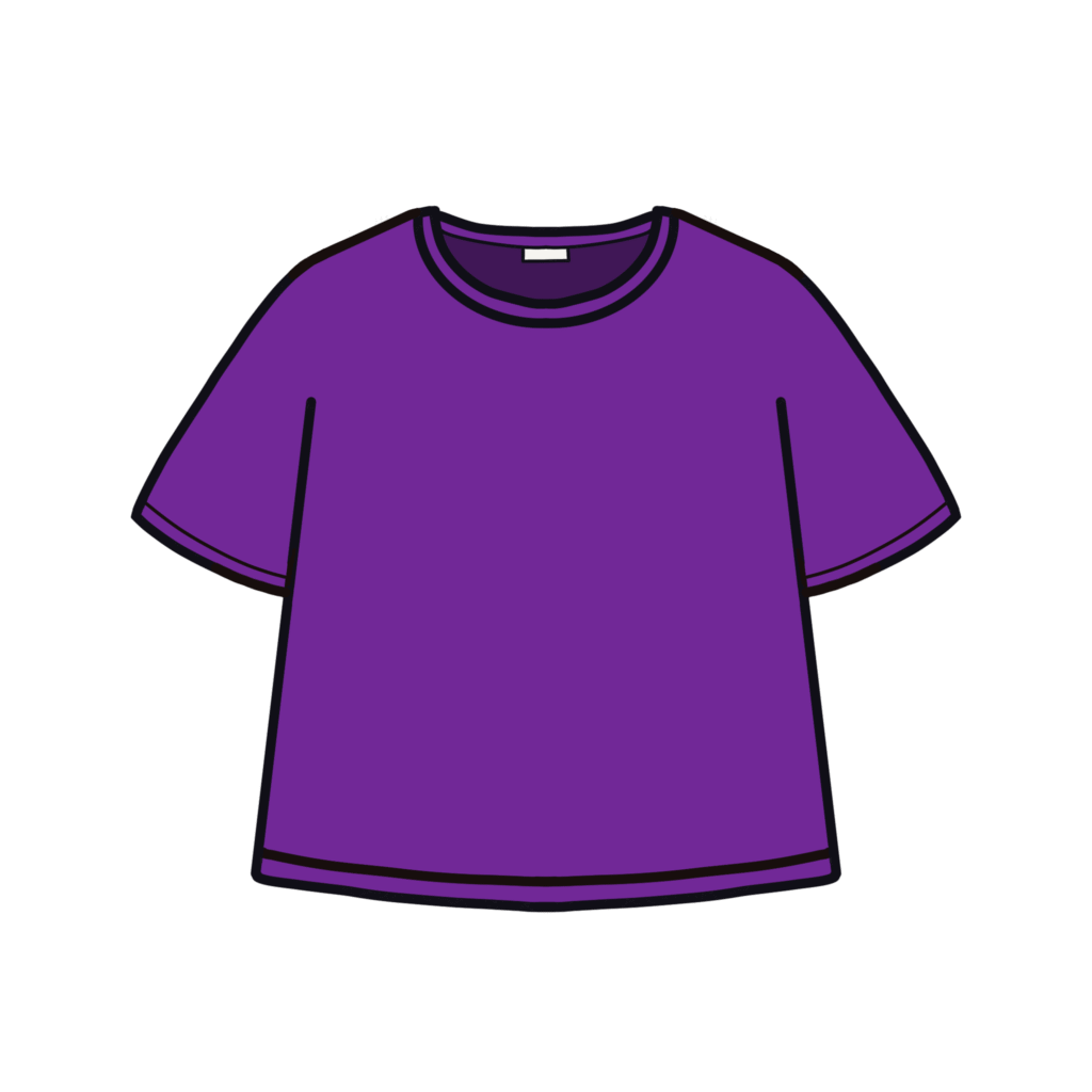 紫色の半袖Tシャツのイラスト素材