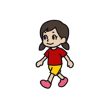 歩く女の子のイラスト