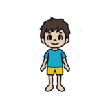 立っている男の子のイラスト
