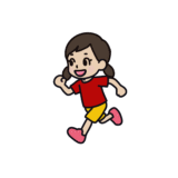 走る女の子のイラスト