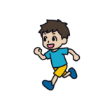走る男の子のイラスト