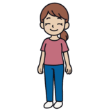 大人（女性）のフリーイラスト