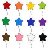 『ふうせん』（星）のフリーイラスト